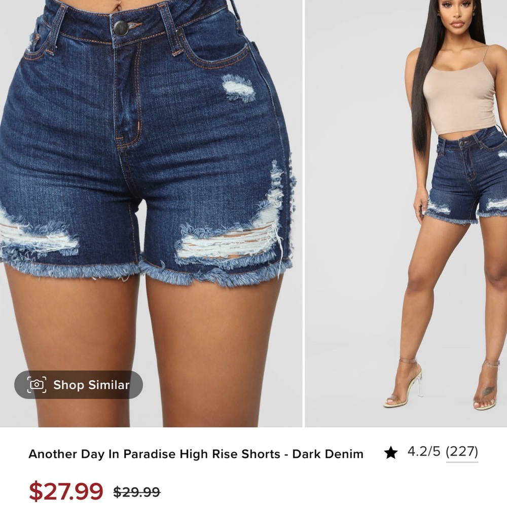 Denim fashionnova shorts